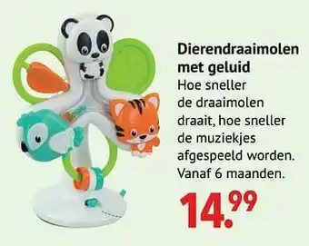 Multi bazar Dierendraaimolen met geluid aanbieding