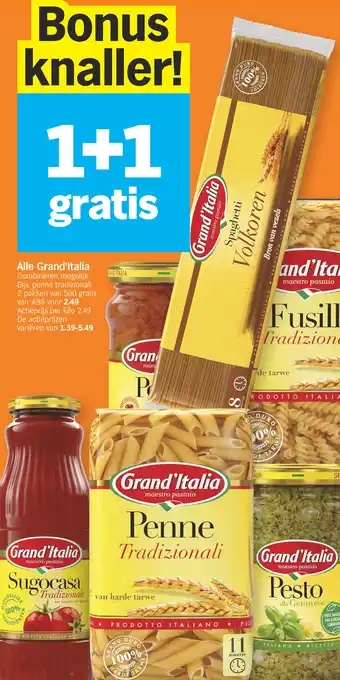 Albert Heijn Alle Grand'Italia 500g aanbieding