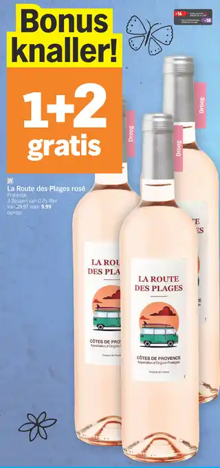 Albert Heijn La Route des Plages rosé 0.75 liter aanbieding