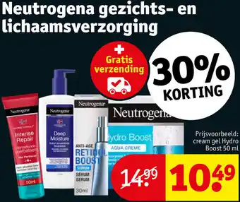 Kruidvat Neutrogena gezichts en lichaamsverzorging aanbieding