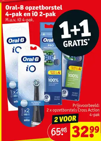 Kruidvat Oral-B opzetborstel 4-pak en i0 2-pak aanbieding