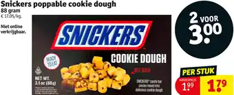 Kruidvat Snickers poppable cookie dough 88g aanbieding