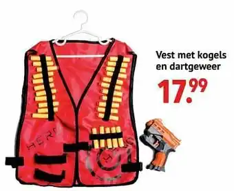 Multi bazar Vest met kogels en dartgeweer aanbieding