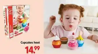 Multi bazar Cupcakes hout aanbieding