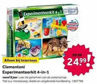 Intertoys Clementoni experimenteerkit 4-in-1 aanbieding