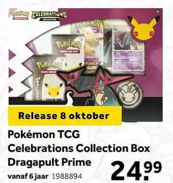 Intertoys Pokémon tcg celebrations collection box dragapult prime aanbieding
