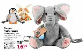 Flappers pluche rugzak pinguïn