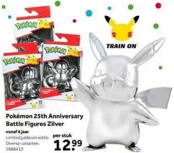 Intertoys Pokémon 25th anniversary battle figures zilver aanbieding