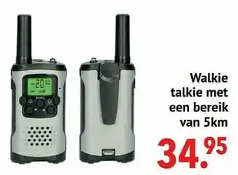 Multi bazar Walkie talkie met een bereik van 5km aanbieding
