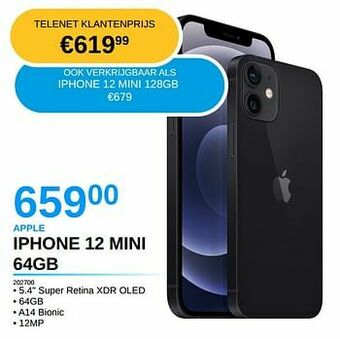 AUVA Apple iphone 12 mini 64gb aanbieding
