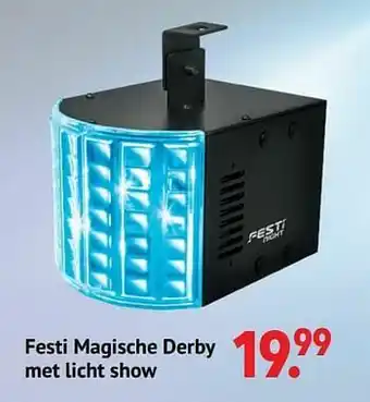 Festi magische derby met licht show