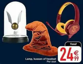 Cora Lamp, kussen of headset aanbieding