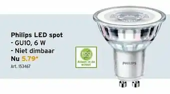 GAMMA Philips led spot aanbieding