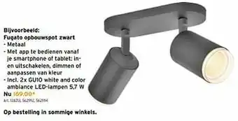GAMMA Philips fugato opbouwspot zwart aanbieding