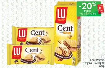 Intermarché Lu Cent Wafers Original -5x45g of 190g aanbieding