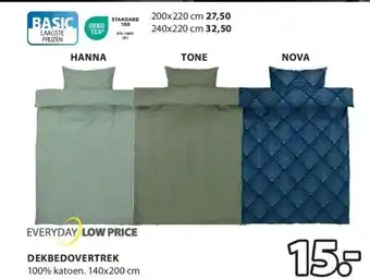 Jysk DEKBEDOVERTREK aanbieding