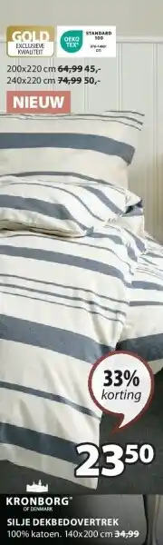 Jysk SILJE DEKBEDOVERTREK aanbieding