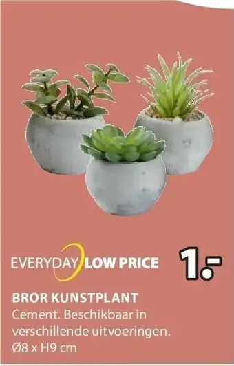 Jysk BROR KUNSTPLANT aanbieding