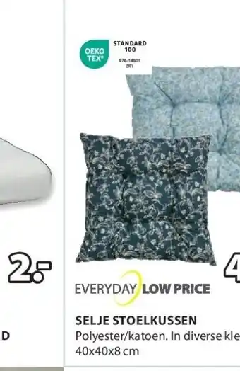 Jysk SELJE STOELKUSSEN aanbieding