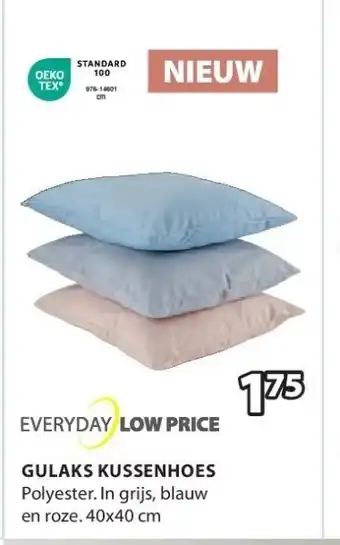 Jysk GULAKS KUSSENHOES aanbieding