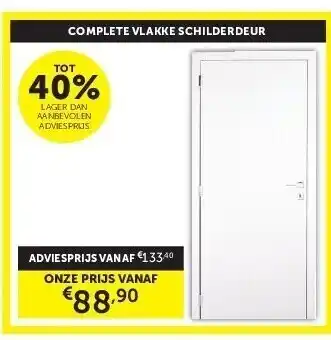 Zelfbouwmarkt COMPLETE VLAKKE SCHILDERDEUR aanbieding