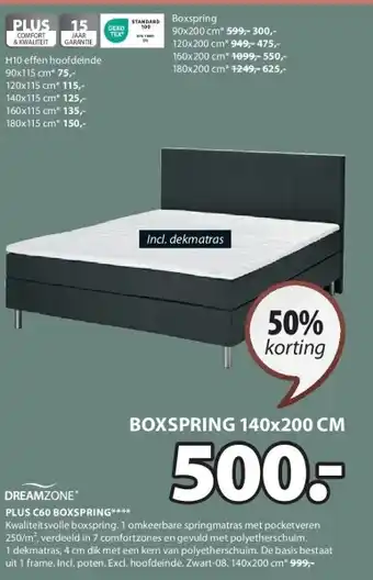 Jysk PLUS C60 BOXSPRING aanbieding