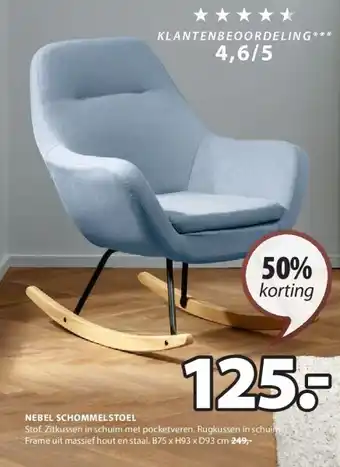 Jysk NEBEL SCHOMMELSTOEL aanbieding