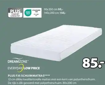 Jysk PLUS F35 SCHUIMMATRAS aanbieding