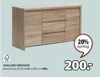 Jysk HASLUND DRESSOIR aanbieding