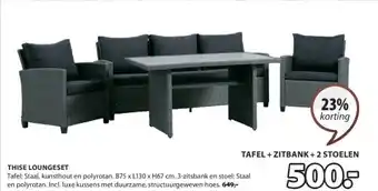 Jysk THISE LOUNGESET aanbieding