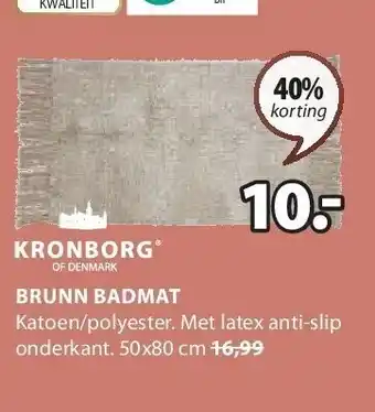 Jysk BRUNN BADMAT aanbieding