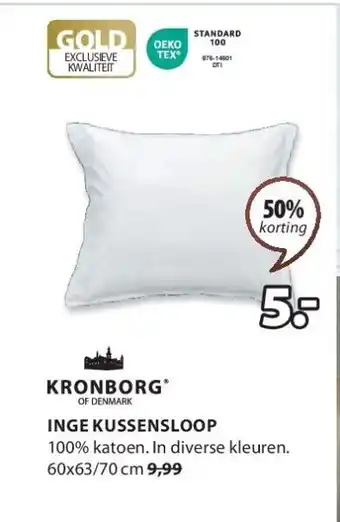 Jysk INGE KUSSENSLOOP aanbieding