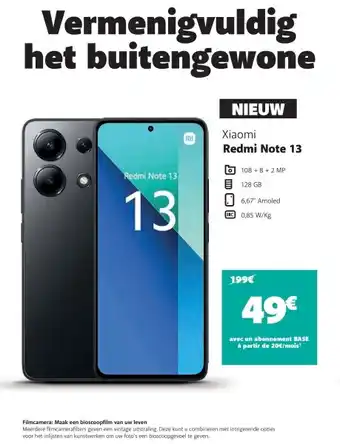Base Xiaomi Redmi Note 13 aanbieding