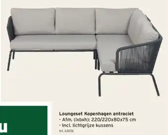 GAMMA Loungeset Kopenhagen antraciet aanbieding
