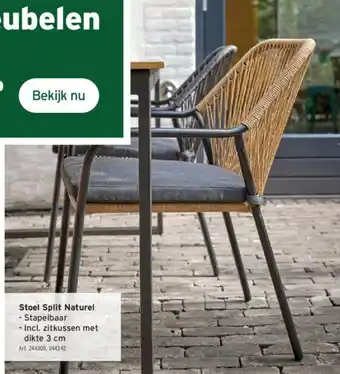 GAMMA Stoel Split Naturel aanbieding