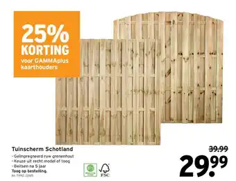 GAMMA Tuinscherm Schotland aanbieding
