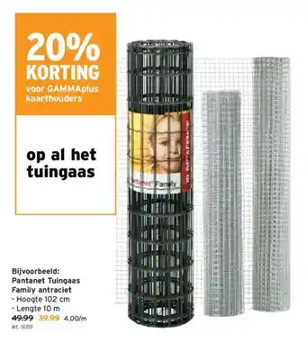 GAMMA Pantanet Tuingaas Family antraciet aanbieding