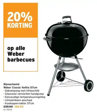 GAMMA Weber Classic Kettle 57cm aanbieding