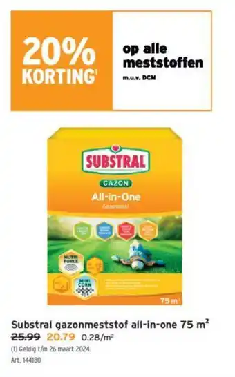 GAMMA Substral gazonmeststof all-in-one 75 m² aanbieding