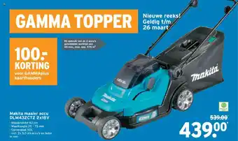 GAMMA Makita maaier accu DLM432CT2 2x18V aanbieding