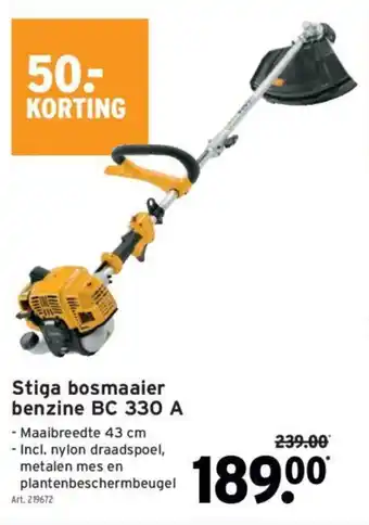 GAMMA Stiga bosmaaier benzine BC 330 A aanbieding