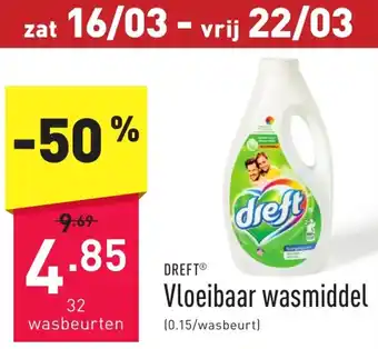 ALDI DREFT Vloeibaar wasmiddel aanbieding