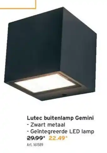 GAMMA Lutec buitenlamp Gemini aanbieding