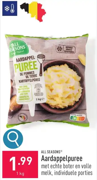 ALDI ALL SEASONS Aardappelpuree 1kg aanbieding