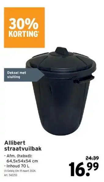 GAMMA Allibert straatvuilbak aanbieding