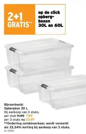 GAMMA Opbergbox 30 L aanbieding