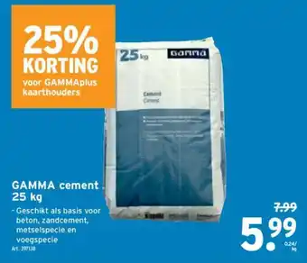 GAMMA Cement 25 kg aanbieding