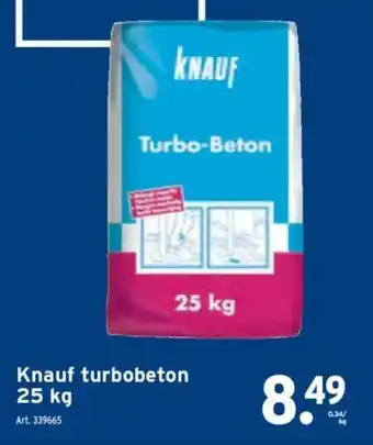 GAMMA Knauf turbobeton 25 kg aanbieding