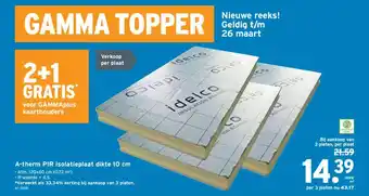 GAMMA A-therm PIR isolatieplaat dikte 10 cm aanbieding