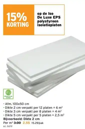 GAMMA Iso De Luxe EPS polystyreen isolatieplaten Dikte 2 cm aanbieding